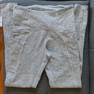 Champion Textured Gray and White Striped Leggings